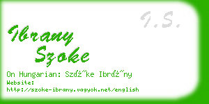 ibrany szoke business card